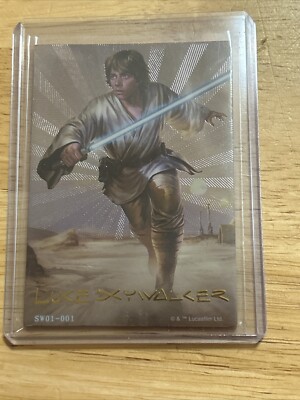 2023 Card fun Star Wars Luke Skywalker Gold Signature 047/100 Limited SW01-001