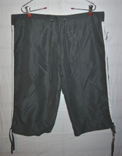 Women's DANSKIN NOW Dark Gray White Trim Cropped Pants Size L 12-14 NWOT