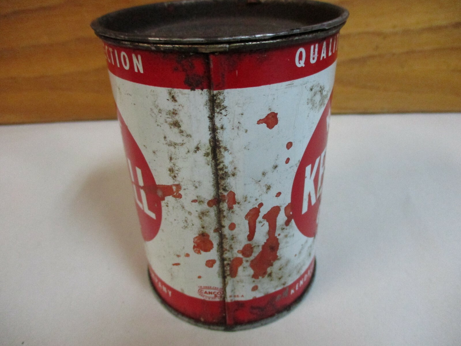 Vintage Kendall Kenlube Grease Oil Can Tin 1LB Size Bradford PA USA eBay
