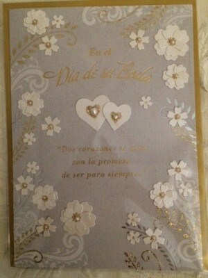 New Paper Destiny Spanish Greeting Card En el Dia De Su Boda on your wedding day