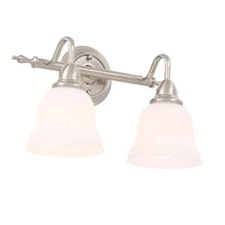 World Imports 2-Light Satin Nickel Bath Bar