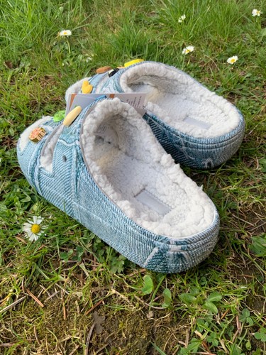 SZA x Crocs Shoes Denim Print Unisex Classic Clog Jibbitz™ US W8 M6 - Picture 6 of 7