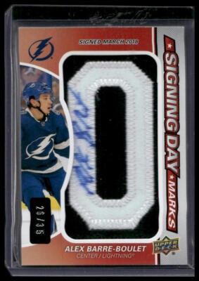 2020 SP Game Used #SDM-AB Alex Barre-Boulet Signing Day Marks Rookies #/35