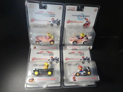 Carrera Pull Back Mario Karts 4 Different 2 Peach, Mario & Wario Brute - MIP