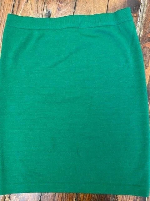 Falda lápiz recta mezcla lana jade verde Wolford talla XSmall