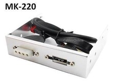 3.5" Desktop Front Bay 7-Pin SATA and 4-Pin Molex Power Adapter Bracket - MK-220
