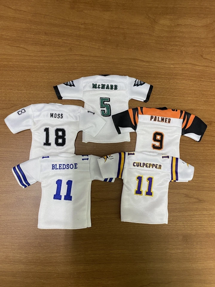 Mini réplica de camisetas UD 2005 (lote de 5) Bledsoe, Culpepper, MCNABB, MOSS, PALMER Foto 2 de 4