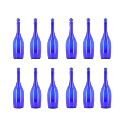 BELLEROFONTE Glasflasche 750 Ml In Blau – Mit Druckverschluss, Elegant Für Wasser Oder Dekoration
