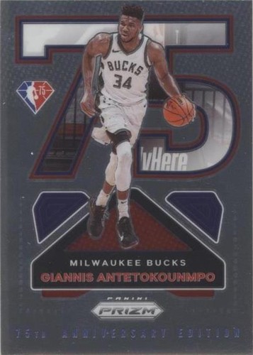 Giannis Antetokounmpo 2021-22 Optic Silver Pulsar Prizm #31 Bucks