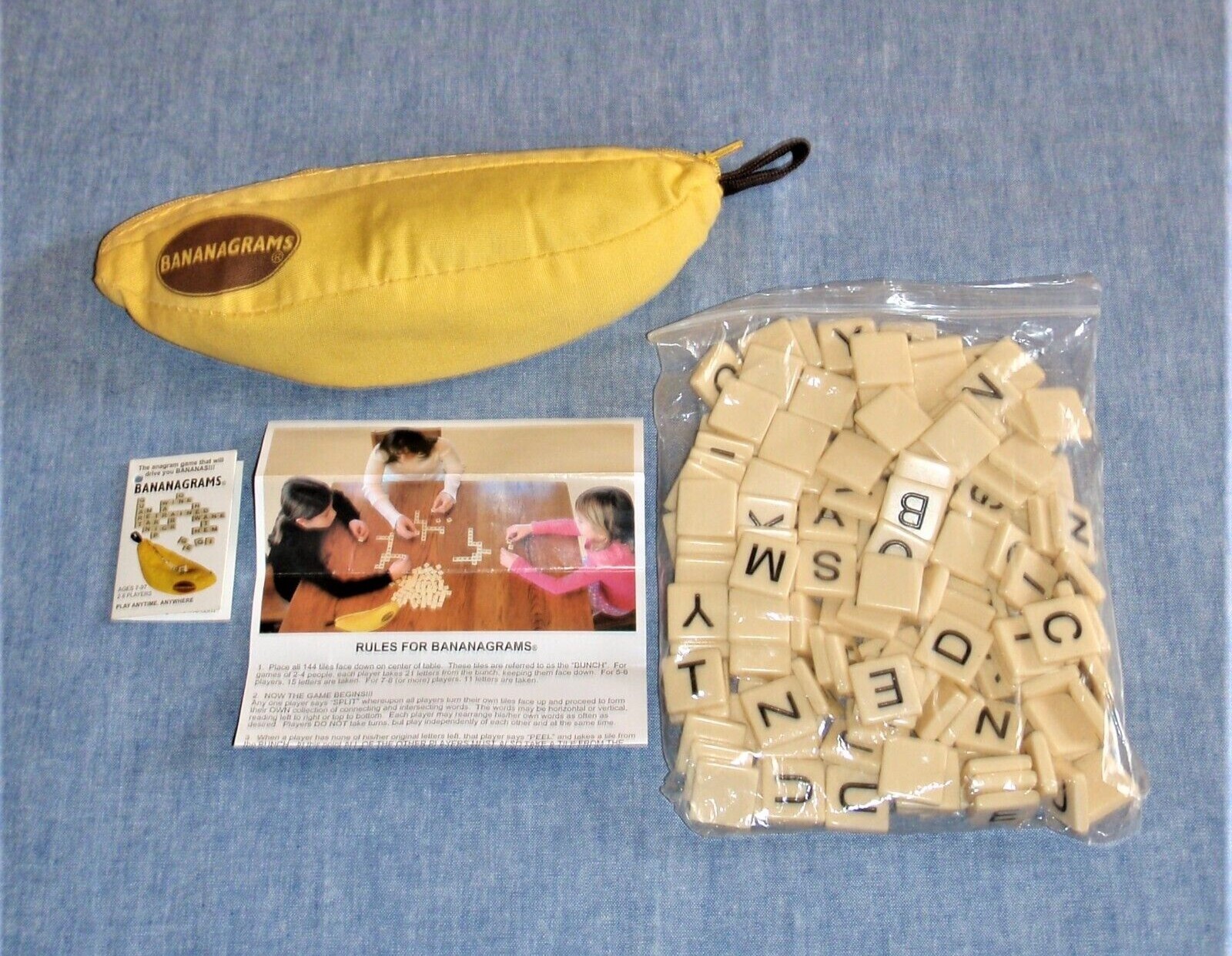 BANANAGRAMS Crossword Word Play Anagram Game Portable Family Fun
