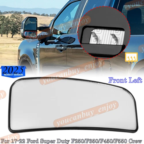 Driver Side Tow Mirror Glass Lower Heated Fit 2017-22 Ford F250 F350 Super Duty