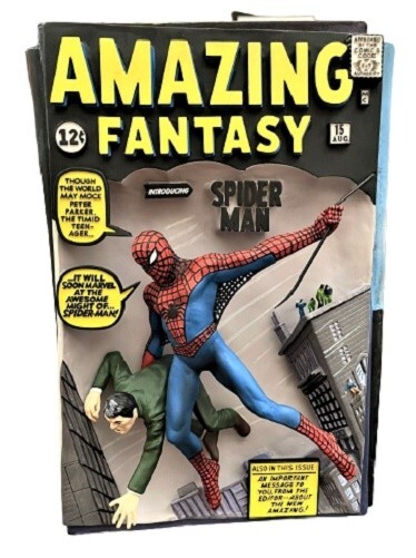 SPIDER-MAN SPIDERMAN AMAZING FANTASY 15 COVER STATUE CODE 3