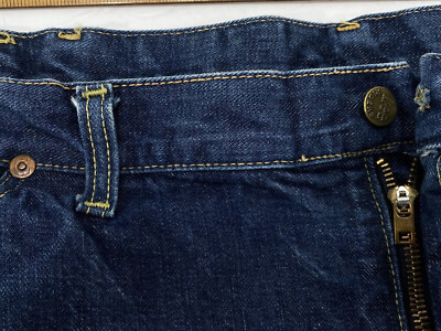 Vintage 70s Lee 101Z Side Black Tag. Selvedge Denim. Talon Semi