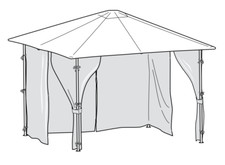 Side Panel Set only for 2.5m x 2.5m Patio Gazebo - Set of 4 - Universal