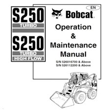 Operation and Maintenance manual for Bobcat S250 turbo  On a Usb