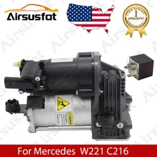 For Mercedes S-Class W221 CL-Class C216 Air Suspension Compressor with Relay US