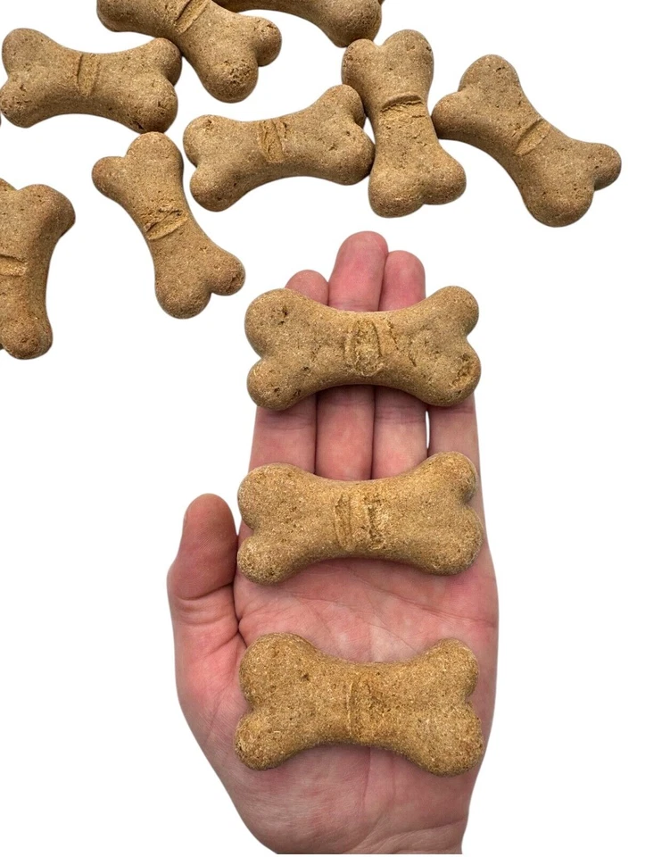 Luxus BANANEN & ERDNUSSBUTTER Kekse 100% natürlich Hund-Welpen Kau Leckerli 300g