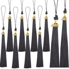 10pcs Black Graduation Tassels Academic Grad Cap Tassel Decoration with 10pcs...