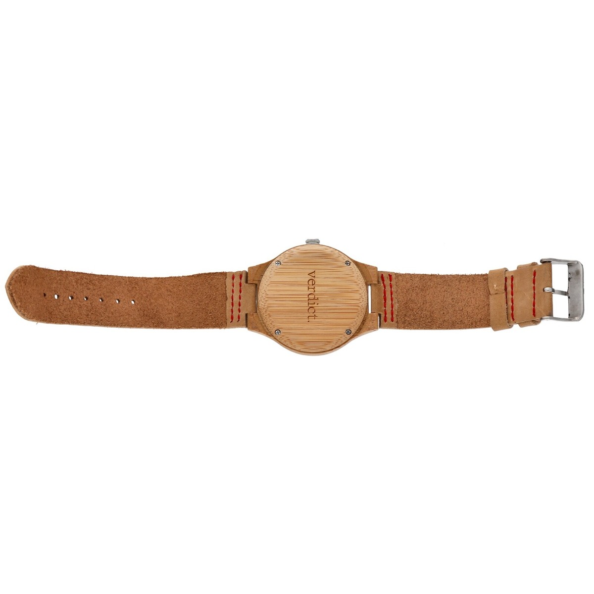 Verdict Jigsaw Bamboo Wood Case 45mm Brown Leather Quartz Verdict Jigsaw Bamboo Wood Case 45mm Brown Leather Quartz