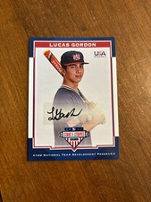 Lucas Gordon 2017 USA Baseball Stars Black Ink Auto #38 Texas White Sox /25