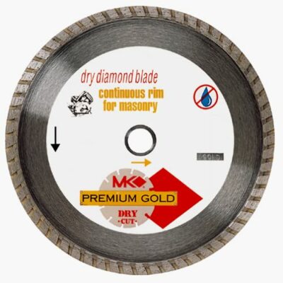 MK Diamond 150667 4'' Dry Cutting Continuous Rim Turbo Diamond Blade w/5/8'' Arbor