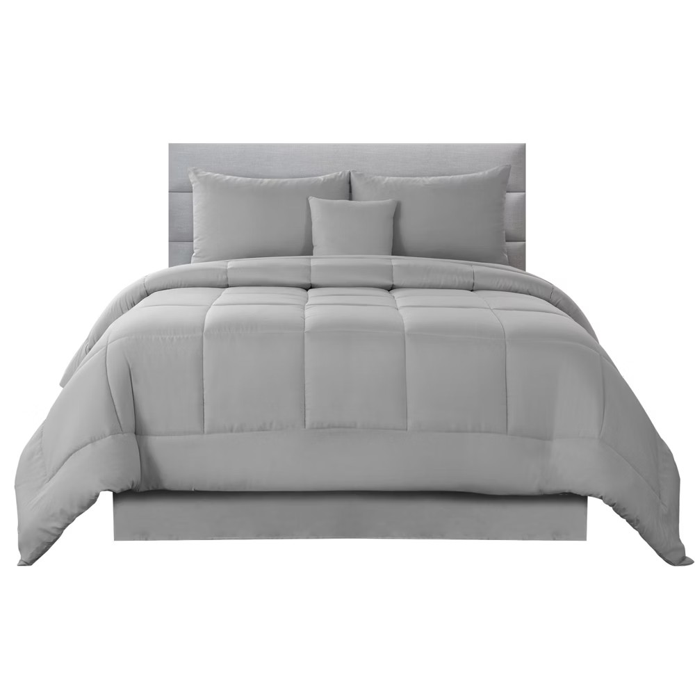 Queen Comforter Set 5Pc Down Alternative Ultra Soft Solid Comforters with Shams 12290₽