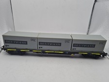 Piko Spur H0 Güterwagen Containerwagen Deutrans gebrauchter Zustand für Bastler