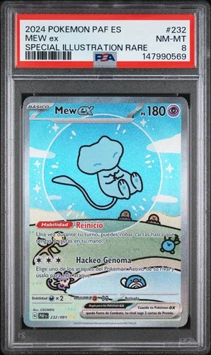 2024 POKEMON SPANISH PAF ES-PALDEAN FATES SPECIAL ILLUSTRATION RARE MEW EX PSA 8