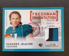 2011 Rookies & Stars Blaine Gabbert Freshman Orientation 3 CLR Prime Patch 39/50
