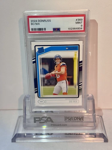 2024 PANINI DONRUSS #369 BO NIX ROOKIE CARD RC PSA 9 MINT 🔥📈 Denver Broncos