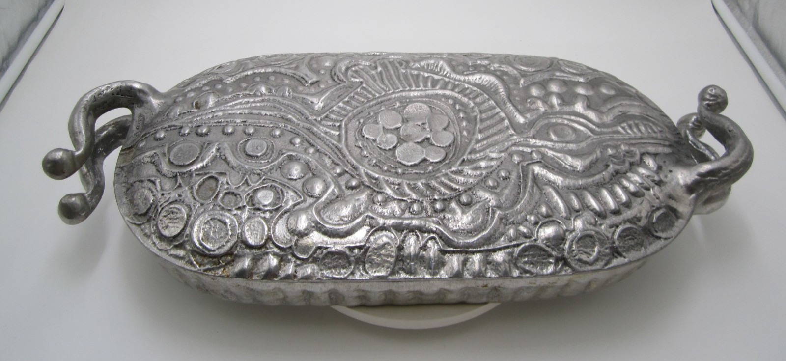 1969 DONALD DRUMM Cast Aluminum 3-1/2 Qt COVERED CASSEROLE DISH MCM BRUTALIST