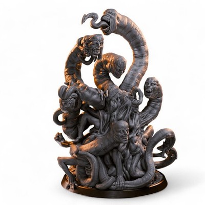 Multi-Headed Aberration Horror Miniature 32mm | Tabletop RPG Boss Monster