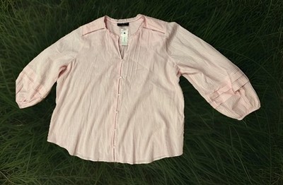 Lane Bryant Women Long sleeve Top Blouse Pink, Size 22