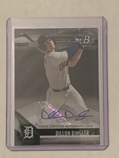 Dillon Dingler ~ 2021 Bowman Platinum Top Prospects  Auto ~ Detroit Tigers