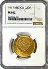 Photo of a 1917 Mexico 20 Pesos Gold from an eBay sale