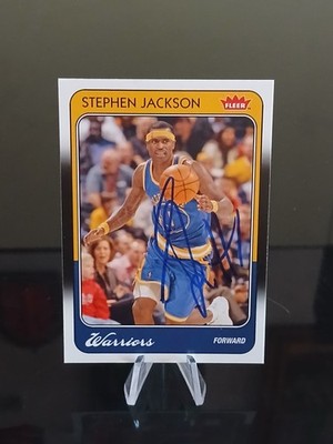 2008-09 NBA FLEER Auto On Card Stephen Jackson Style 1988-89 #36 WARRIORS 