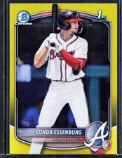 2025 Bowman Draft #BDC-124 Conor Essenburg Chrome Yellow Refractor #/75