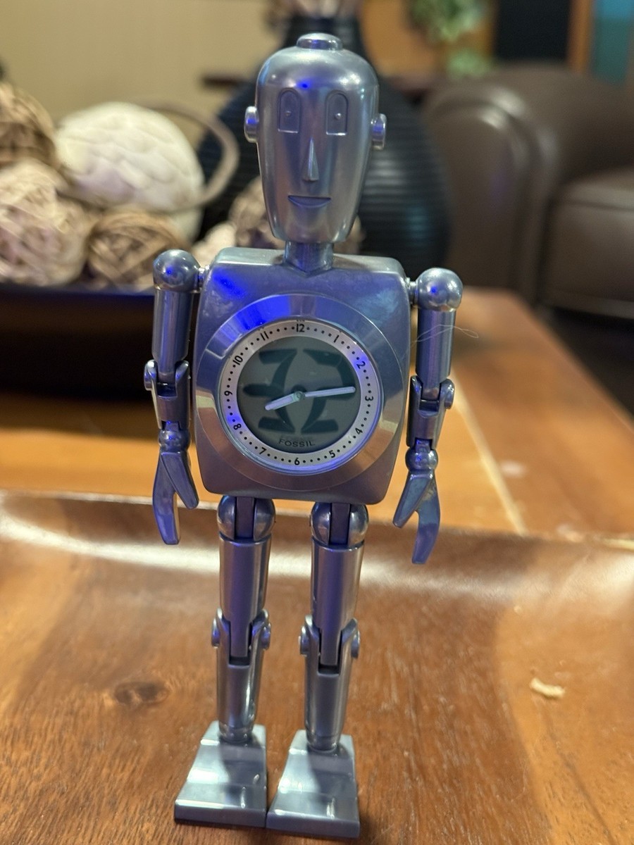 Fossil Stan BIG TIC Robot Man Clock.- Rare Vintage | eBay