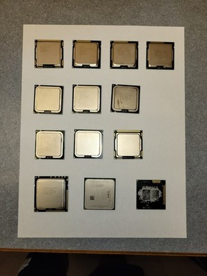 13 Assorted CPU Processors, Intel i7, i5, i3,Quad and Dual Core, AMD