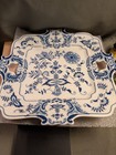 VINTAGE BLUE DANUBE JAPAN BLUE ONION 12" SQUARE SERVING PLATTER — photo 2
