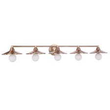 Craftmade Isaac 5 Light Vanity, Satin Brass/B...