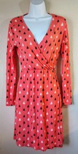 Old Navy Coral Sailboat Faux Wrap Dress #953948 NWT! M Medium