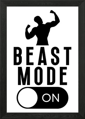 Beast Mode auf gerahmtem Wandbild Poster Leinwanddruck Bild