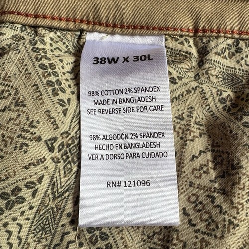 Men's Weatherproof Vintage Chino 2.0 Slim Straight Stretch Pants KHAKI 38x32 NWT - Picture 6 of 9