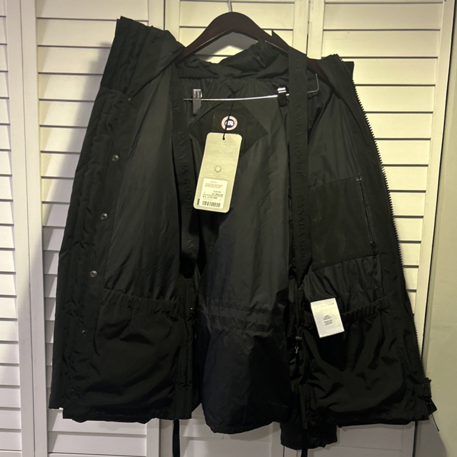 Canada Goose Black Men's Solid Jacket Full Zip Logo Accent Regular Size thumbnail 3