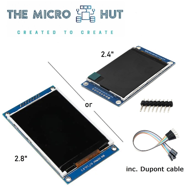 TFT Display 2.4" 2.8" 240x320 SPI LCD Module ILI9341 3.3V 5V - 2.2 Arduino Pi