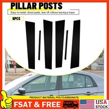 6pcs Car Window Door Cover Pillar Posts Stickers Trim Fit For Acura Tl 2004-2008