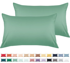 100 Cotton Toddler Pillowcase Set of 2, 600 Thread Count 13x18 Toddler Pillowca