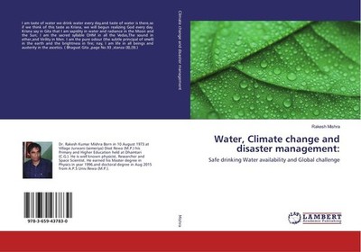 Water, Climate change and disaster management: Rakesh Mishra
