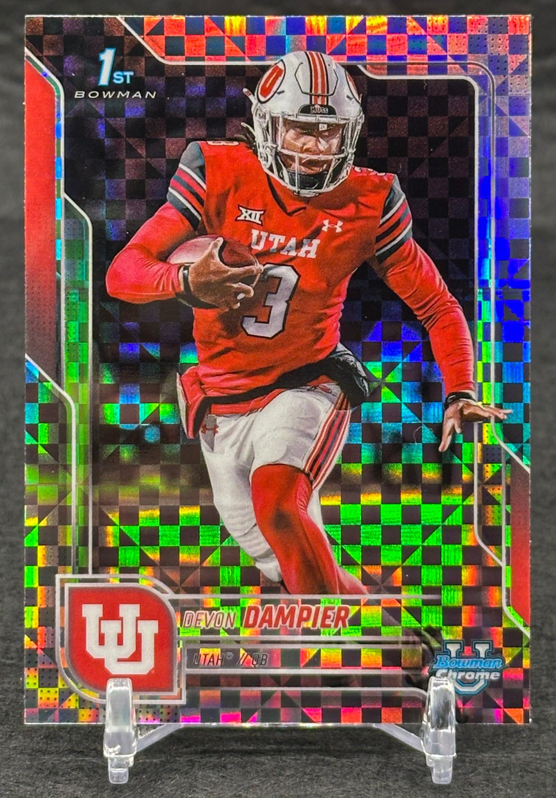 2025 Bowman U Chrome Football Devon Dampier 1st X-Fractor Utah Utes